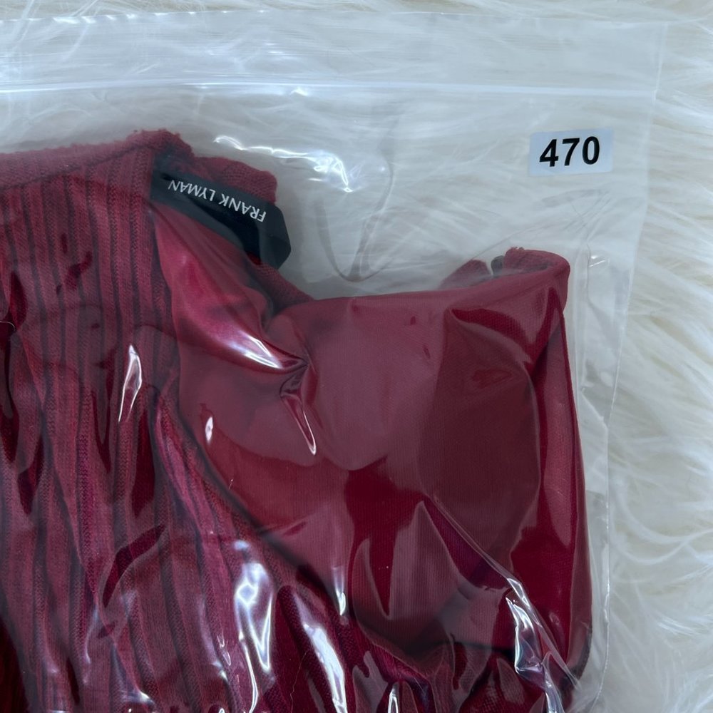 Frank Lyman‎ Design Cherry Knit Gathered Waist Midi Tank Dress Shapely Small - Picture 14 of 14